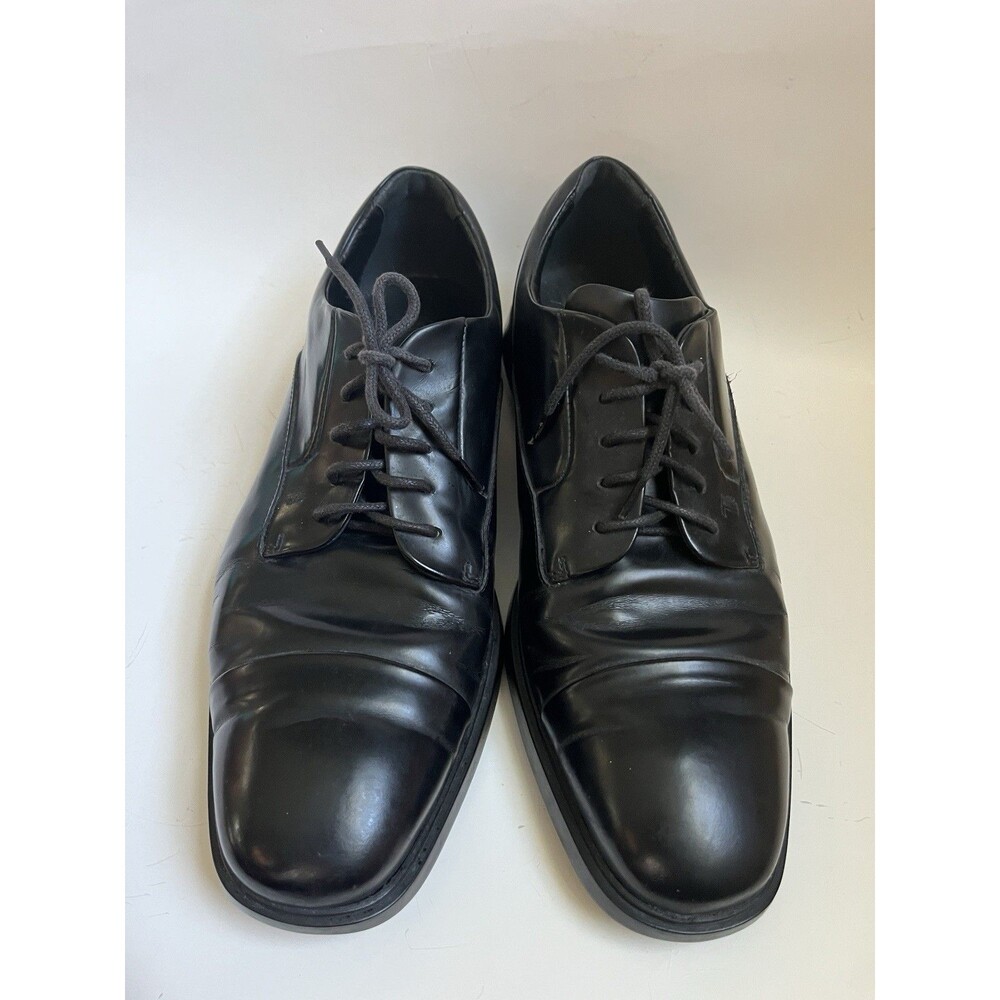Tod's Black Leather Cap Toe Oxford Shoes Men's 8A Narrow Women's 10
